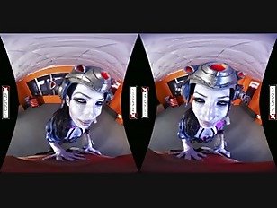 Overwatch Cosplay VR Game Breaking Threesome