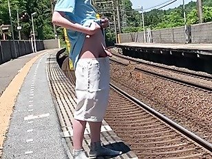 crossdresser cosplay in station home